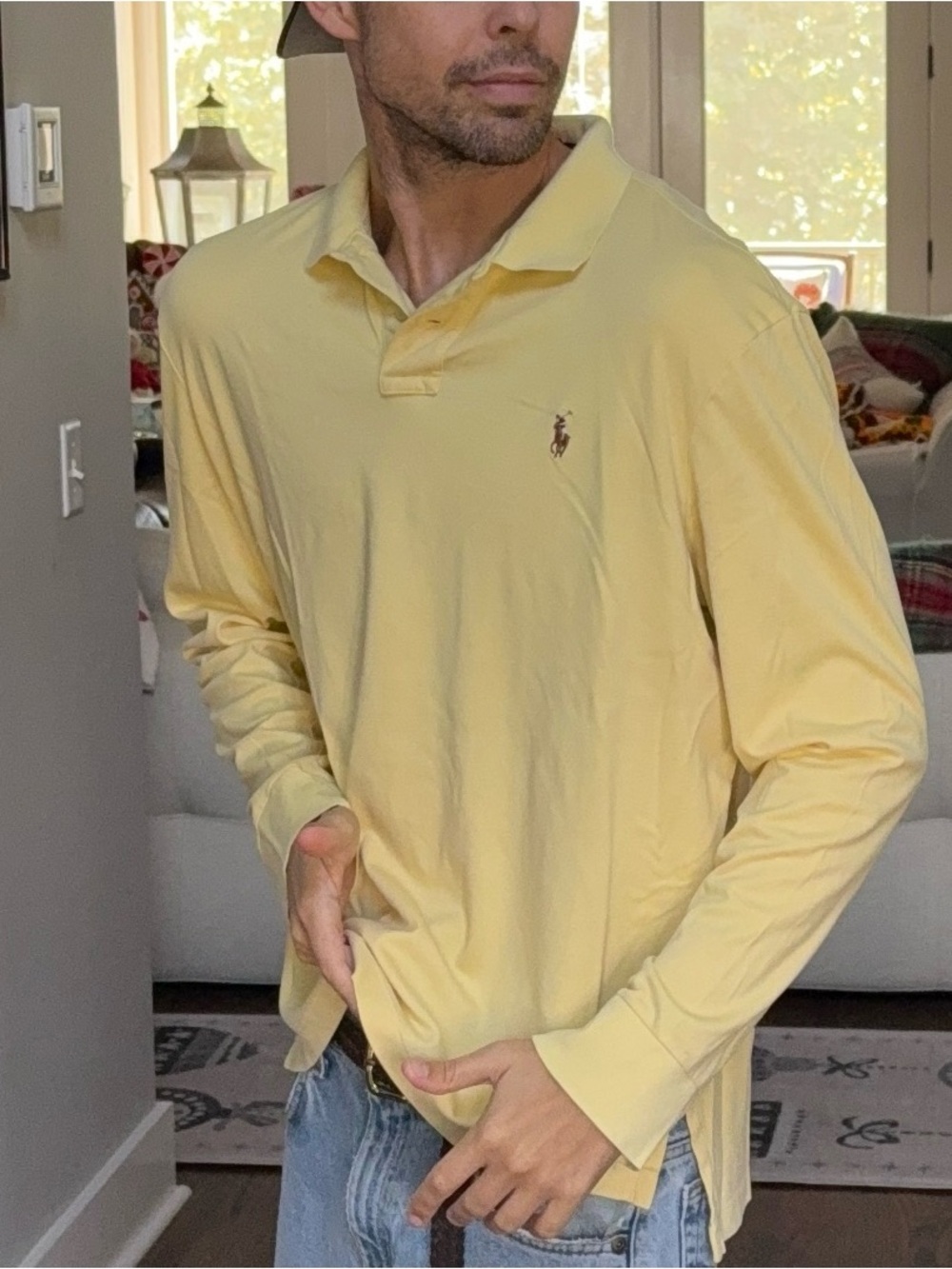 Polo Ralph Lauren Butter Yellow Long Sleeve Polo 🌼